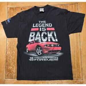 Vintage Ford Mustang Promo T-Shirt Mens Large Cotton Black Legend is Back SoCal